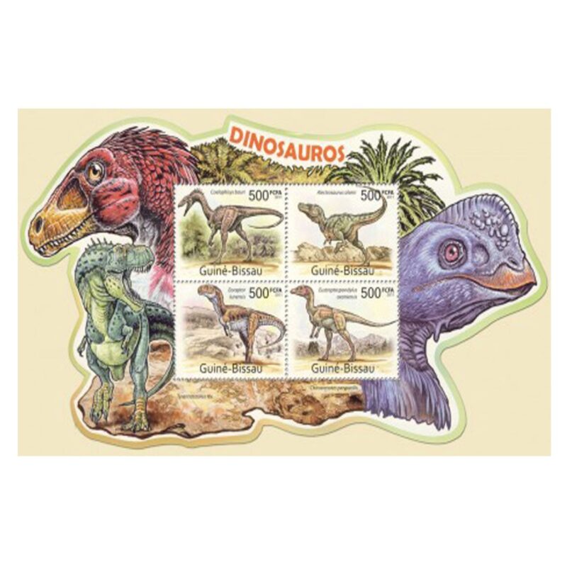 Guinea Bissau Dinosaurs (Coelophisys bauri Eustreptospondylus oxoniensis)