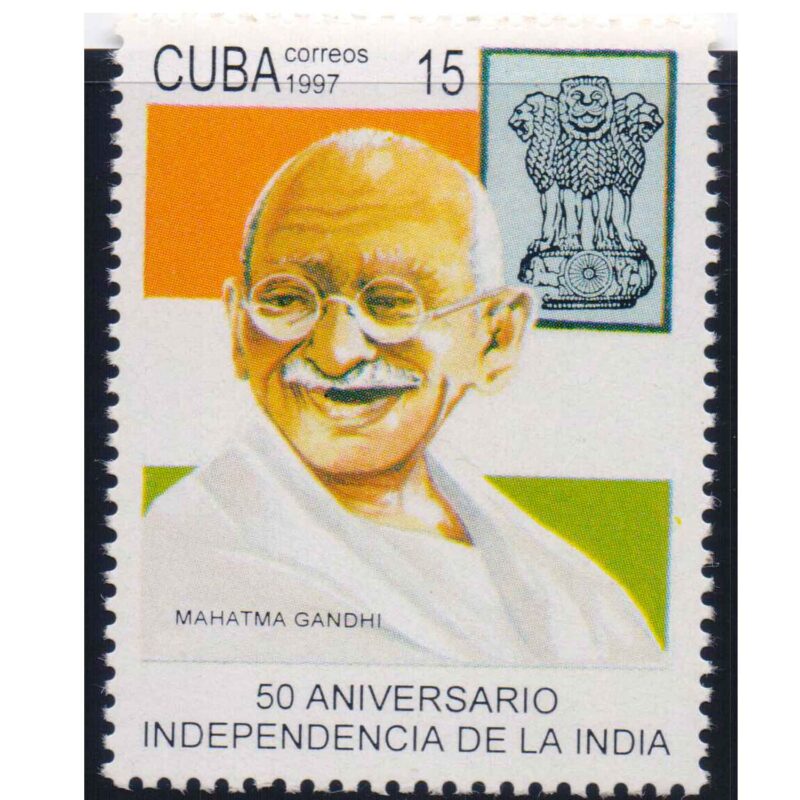 1997  Cuba Gandhi 50th Anniversary of Independence 1v Stamp