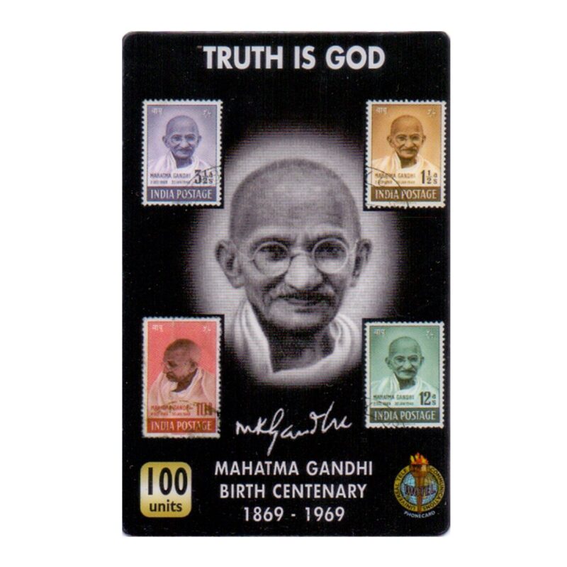 1997  Great Britain Gandhi Birth Centenary 'Truth is God' Telephone Card