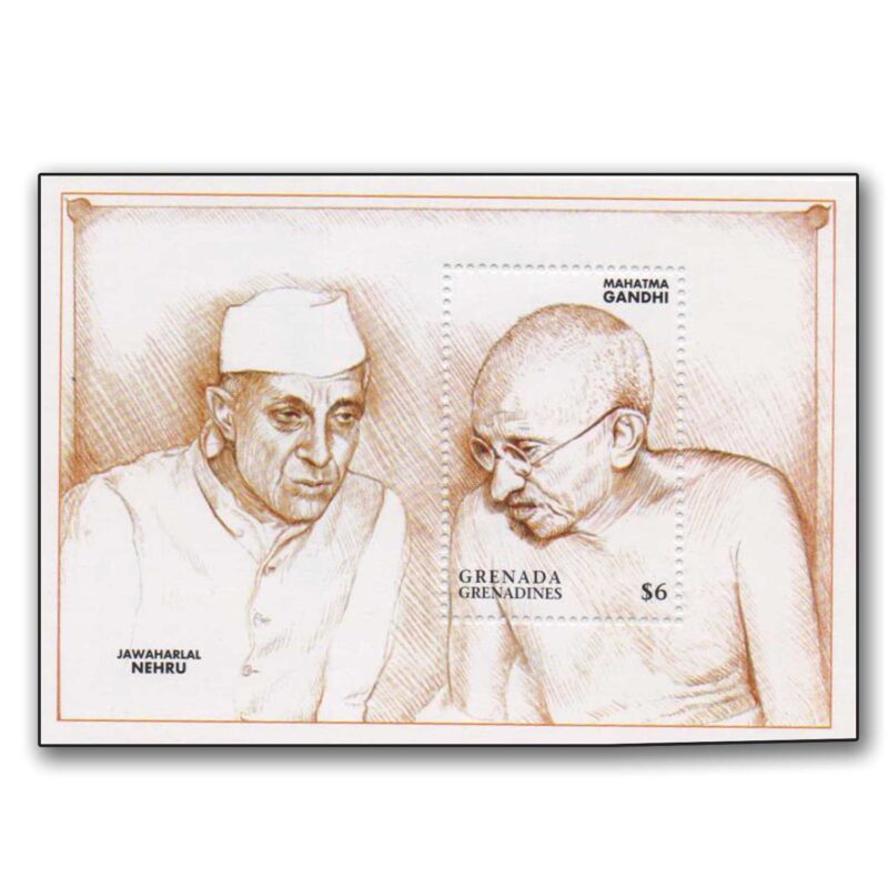 1998  Grenada Grenadines Gandhi and Nehru Miniature Sheet