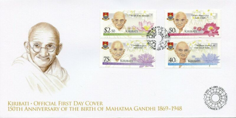 2019  Kiribati Gandhi 150th Birth Anniversary 4v Stamp on FDC