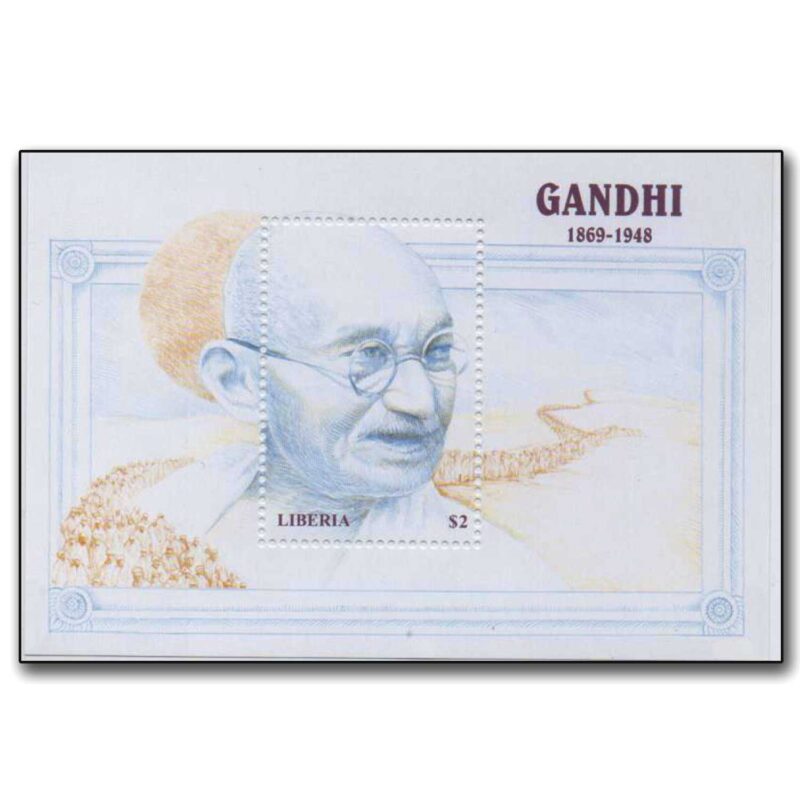 1998  Liberia Gandhi Miniature Sheet