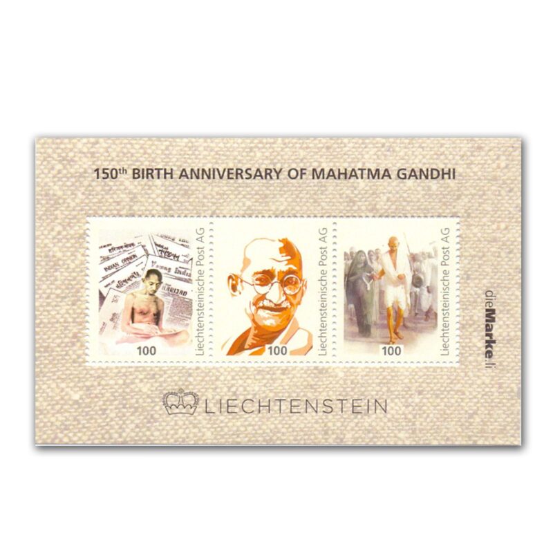 2019  Liechtenstein Gandhi 150th Birth Anniversary Miniature Sheet