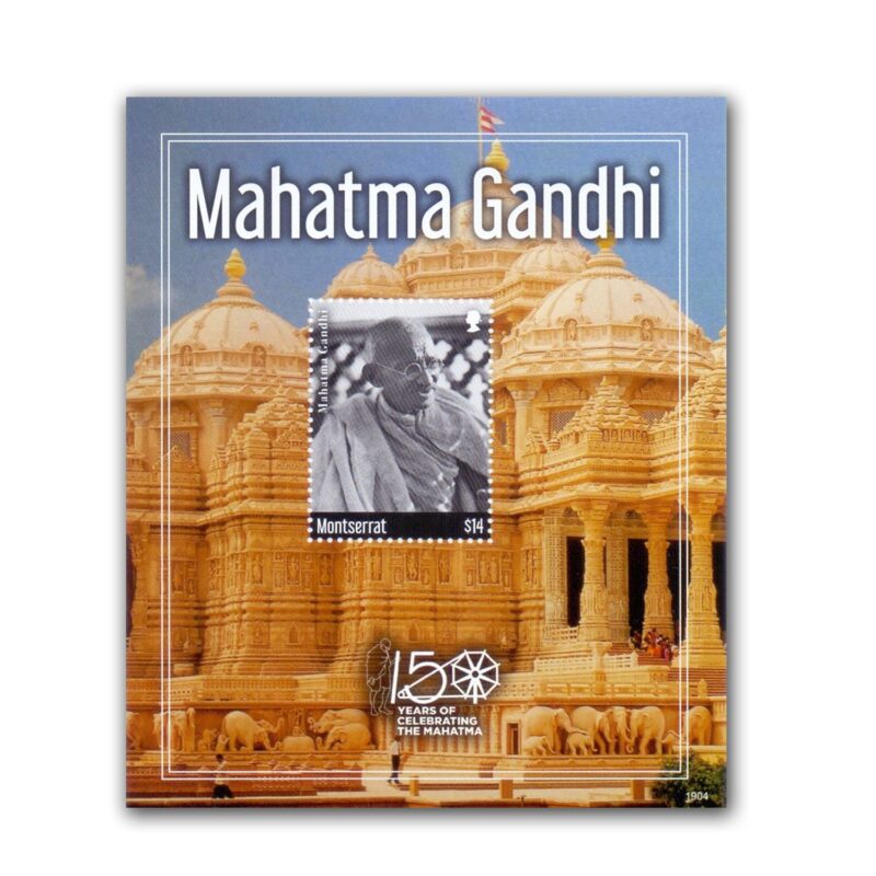 2019  Montserrat Gandhi 150th Birth Anniversary Miniature Sheet