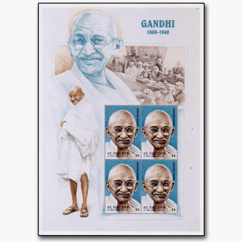 1998  St. Vincent  & the Grenadines Gandhi Sheetlet