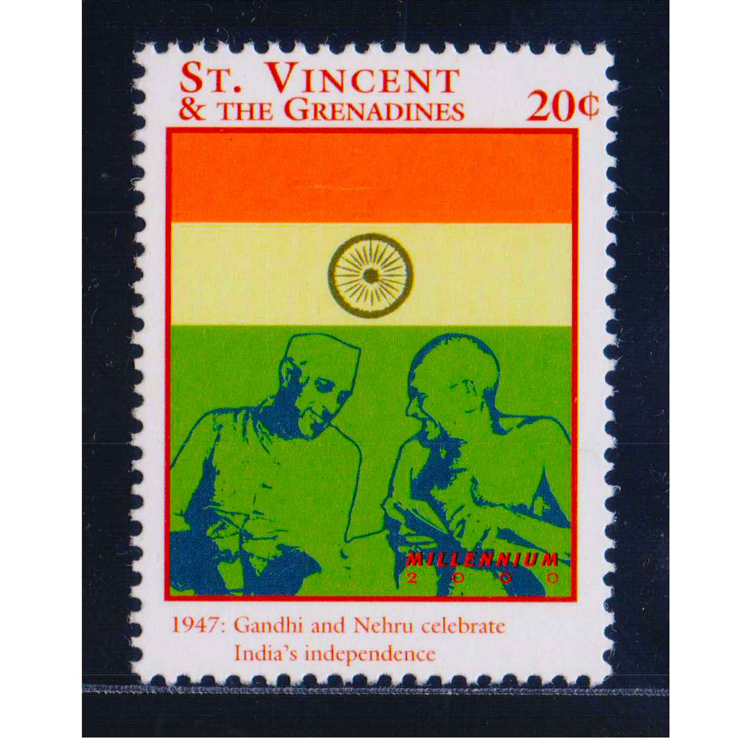 2000-zambia-gandhi-2v-overprinted-stamp-phila-art