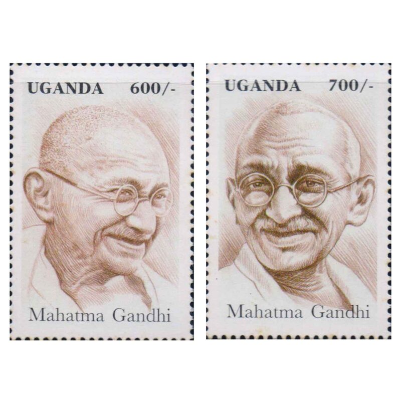 1997  Uganda Gandhi 2v Stamp