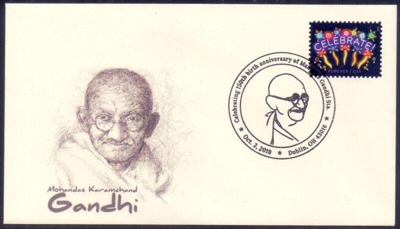 2019  USA Gandhi 150th Birth Anniversary Special Cover