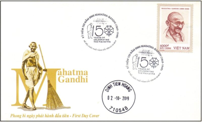 2019  Vietnam Gandhi 150th Birth Anniversary 1v Stamp on FDC