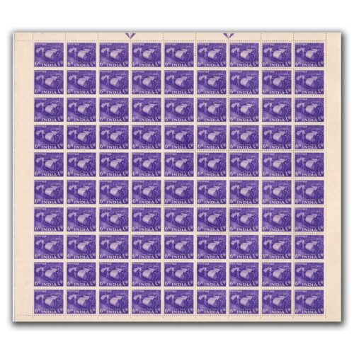 1955 Power-Loom 6p (2nd Series) (wmk. Multi Star Sideways) Definitive Stamp Sheet