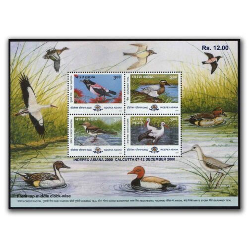 2000 Indepex Asiana Migratory Birds Miniature Sheet