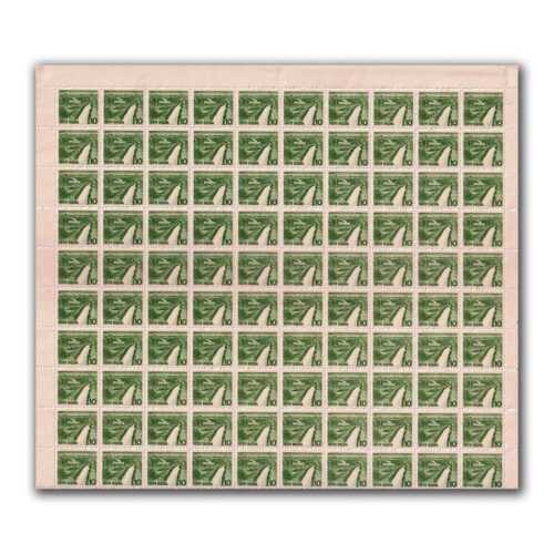 1981 Minor Irrigation 10p (6th Series) (wmk. Ashokan) Definitive Stamp Sheet