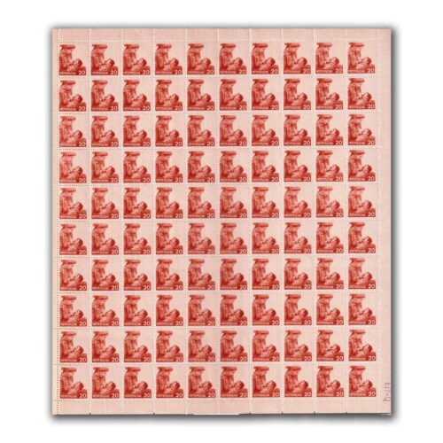 1981 Child Health 20p (6th Series) (wmk. Ashokan) Definitive Stamp Sheet