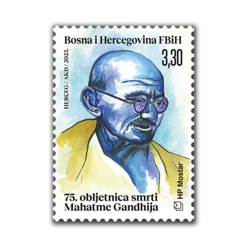 2023 Bosnia and Herzegovina 75th Anniversary of Mahatma Gandhi Death 1v Stamp