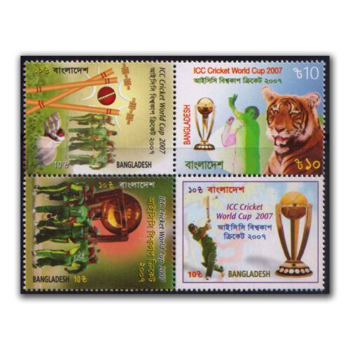 2007 Bangladesh ICC Cricket World Cup 2007 4v Stamp