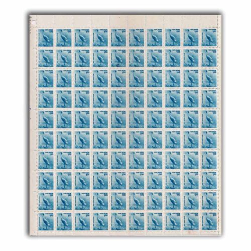 2000 Saras Crane 1r  (9th Series) (wmk. Ashokan) Definitive Stamp Sheet