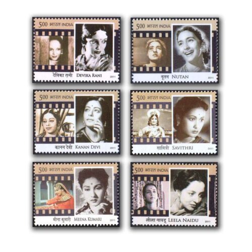 2011 Legendary Heroines of Indian Cinema 6v Stamp