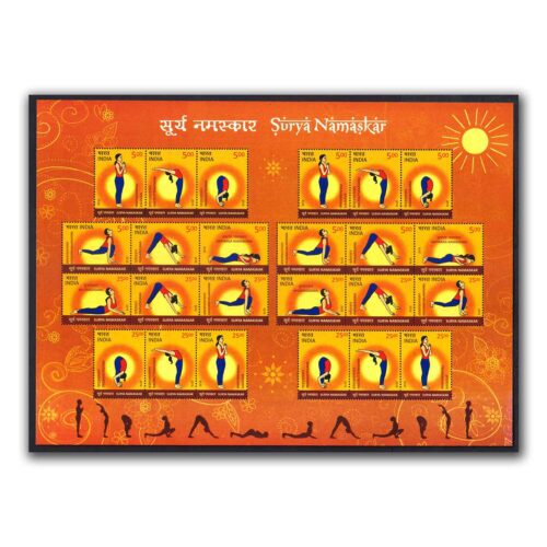 2016 Surya Namaskar Stamp Sheetlet