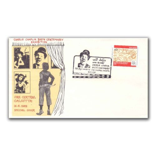 1989 Calcutta Charlie Chaplin Birth Centenary Special Cover