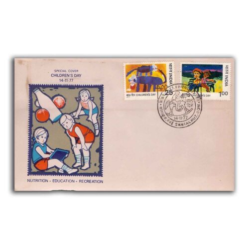 1977 Bombay Children's Day Special Cover