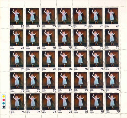 1975 Indian Classical Dances 6v Mint Sheet of 35 Stamps each