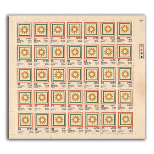 1977 UPSC Mint Sheet of 35 Stamps