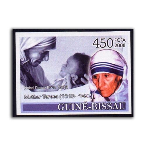 2008 Guinea Bissau Mother Teresa Nobel Peace Prize Winner 1v Stamp (Imperf)