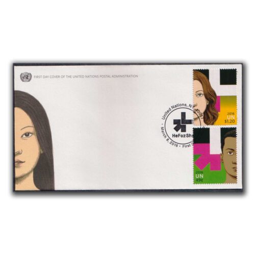 2016 UN Women He For She 2v Stamp on FDC