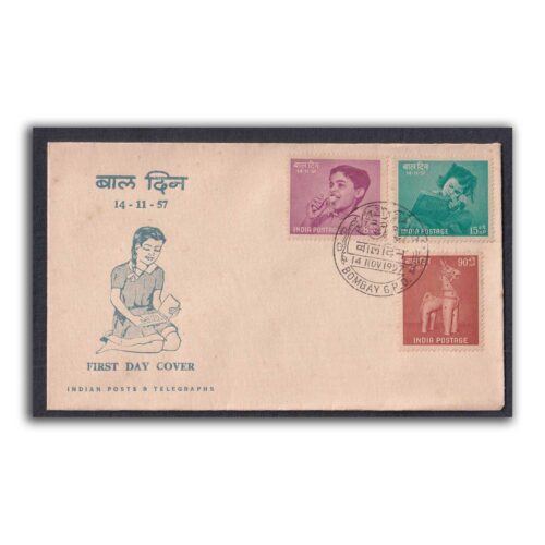 1957 National Children's Day (Nutrition, Education and Recreation) 3v Stamp on FDC