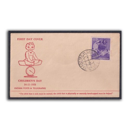 1958 National Children's Day (Nurse Exercising Polio Afflicted Child) 1v Stamp on FDC