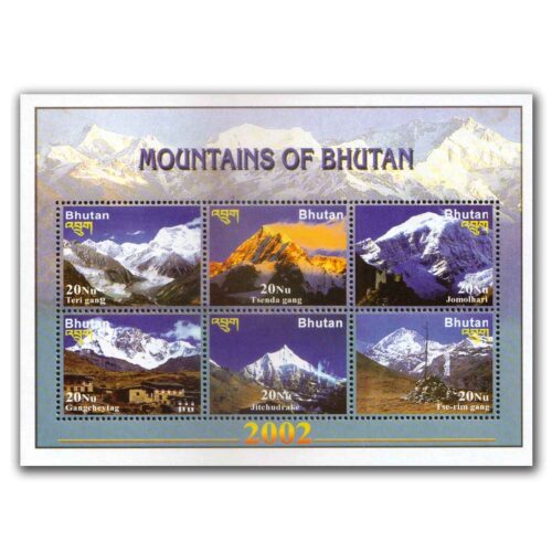 2002 Bhutan Mountain of Bhutan Sheetlet