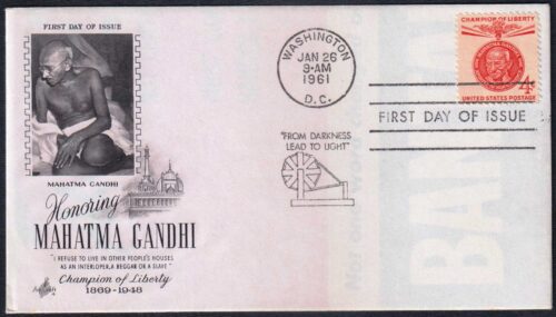 1961 Gandhi 1961 United States of America First Day Cover Set of 2