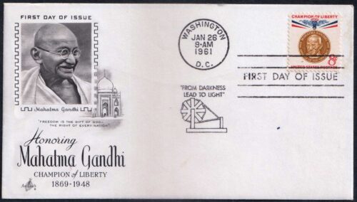 1961 Gandhi 1961 United States of America First Day Cover Set of 2