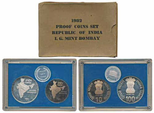 1982 National Integration 2pcs Proof Coin Set in Original Packaging with Outer Box