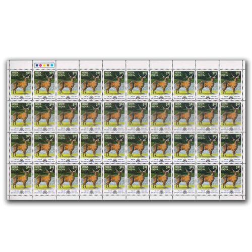 2000 Indepex-Asiana Natural Heritage of Manipur and Tripura (Sangai Deer), Mint Sheet of 40 Stamps