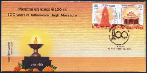 2019 100 Years of Jallianwala Bagh Massacre 2v Stamp on FDC