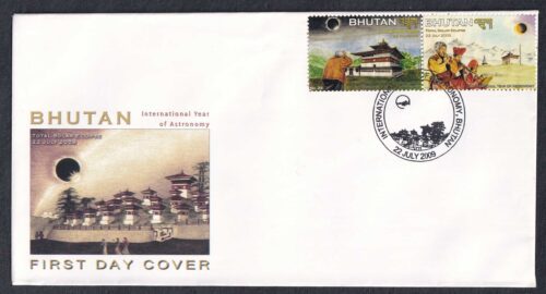 2009 Bhutan International Year of Astronomy 2v Stamp on FDC