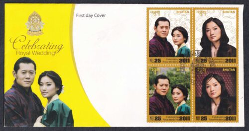 2011 Bhutan Celebrating Royal Wedding 4v Stamp on FDC