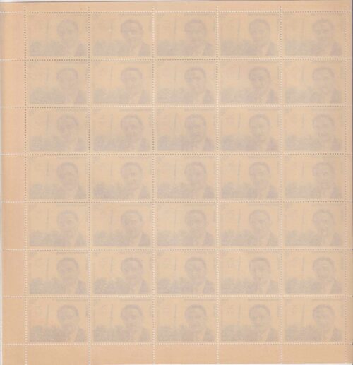 1972 First Death Anniversary Of Dr. Vikram Ambalal Sarabhai (V.A Sarabhai Rocket Rohini & Peace Dove) Mint Sheet of 35 Stamps