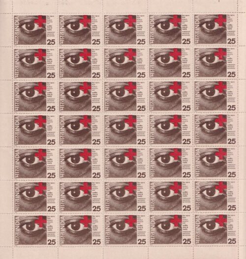 1976 World Helthy Day Prevention of Blindness. Mint Sheet of 35 Stamps