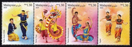 2024 Malaysia Traditional Dances 4v Stamp