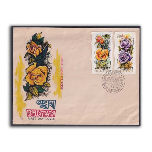 1973 Bhutan Scented Roses 6v Stamp on 3 FDCs