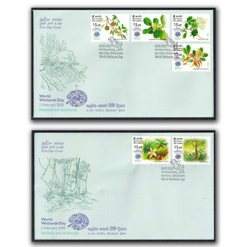 2020 Sri Lanka World Wetlands Day 10v Stamp on 3 FDCs