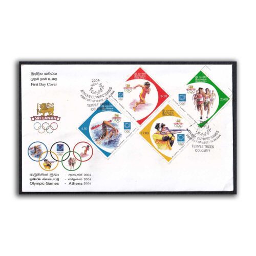 2004 Sri Lanka Olympic Games Athens 4v Stamp on FDC