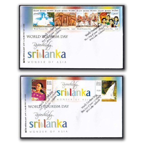 2011 Sri Lanka World Tourism Day 12v Stamp 3 FDCs