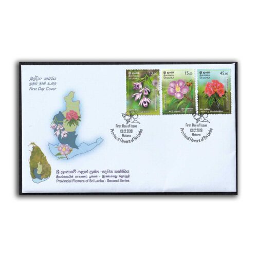 2019 Provincial Flowers of Sri Lanka 3v Stamp on FDC