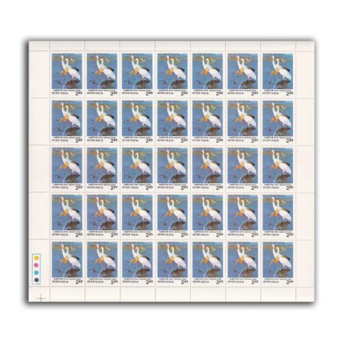 1983 International Crane Workshop, Bharatpur 1v Mint Sheet of 35 Stamps