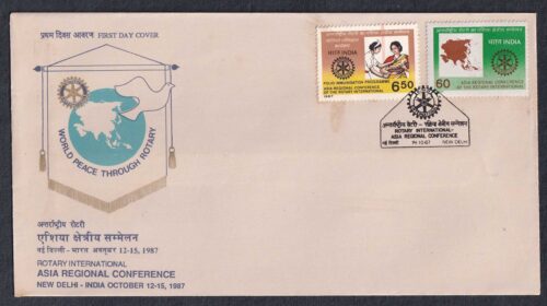 1987 Asia Regional Conference of the Rotary International 2v Stamp on FDC