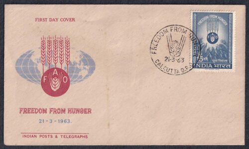 1963 Freedom From Hunger (Hungry Hands Reaching For Foods) 1v Stamp on FDC