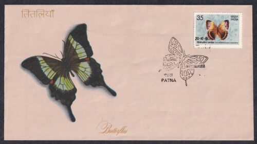 1981 Indian Butterflies (Northen Jungle Queen) 1v Stamp on FDC